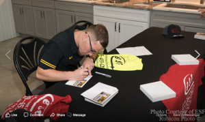 U of Iowa NCAA wrestling Champ and All American Spencer Lee sign autographs at Elite Stone Fabrication