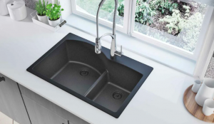 Drop-in sinks used in kitchen countertops