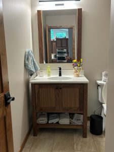 Image of bath vanity featuring ESF stone